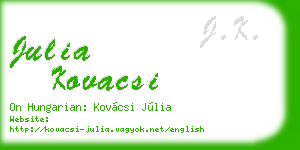 julia kovacsi business card